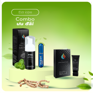 Combo sạch mạnh: Bọt vệ sinh nam PYRA + Gel PYRA Repair Cream